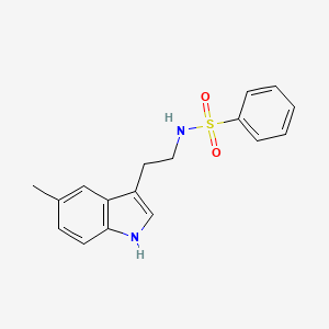 molecular formula C17H18N2O2S B4387084 N-[2-(5-methyl-1H-indol-3-yl)ethyl]benzenesulfonamide 