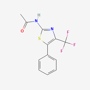 molecular formula C12H9F3N2OS B4387088 N-[5-phenyl-4-(trifluoromethyl)-1,3-thiazol-2-yl]acetamide 