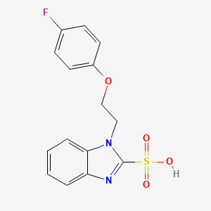 molecular formula C15H13FN2O4S B4387122 1-[2-(4-fluorophenoxy)ethyl]-1H-benzimidazole-2-sulfonic acid 