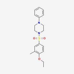 molecular formula C19H24N2O3S B4387133 1-[(4-ethoxy-3-methylphenyl)sulfonyl]-4-phenylpiperazine 