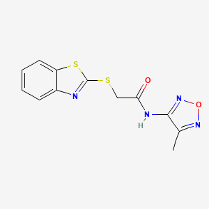 2-(1,3-benzothiazol-2-ylthio)-N-(4-methyl-1,2,5-oxadiazol-3-yl)acetamide