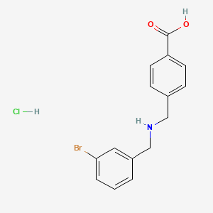 molecular formula C15H15BrClNO2 B4387203 4-{[(3-bromobenzyl)amino]methyl}benzoic acid hydrochloride 
