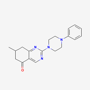 7-methyl-2-(4-phenyl-1-piperazinyl)-7,8-dihydro-5(6H)-quinazolinone