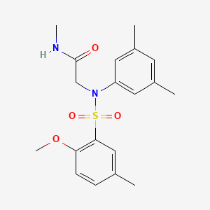 molecular formula C19H24N2O4S B4387229 N~2~-(3,5-dimethylphenyl)-N~2~-[(2-methoxy-5-methylphenyl)sulfonyl]-N~1~-methylglycinamide 