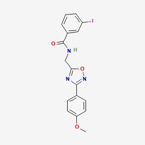 molecular formula C17H14IN3O3 B4387231 3-iodo-N-{[3-(4-methoxyphenyl)-1,2,4-oxadiazol-5-yl]methyl}benzamide 