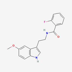 molecular formula C18H17FN2O2 B4387242 2-fluoro-N-[2-(5-methoxy-1H-indol-3-yl)ethyl]benzamide 