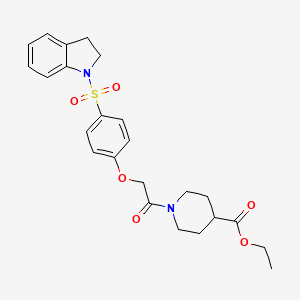 ethyl 1-{[4-(2,3-dihydro-1H-indol-1-ylsulfonyl)phenoxy]acetyl}-4-piperidinecarboxylate