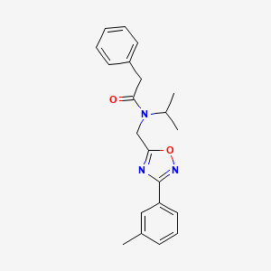 molecular formula C21H23N3O2 B4387256 N-{[3-(3-Methylphenyl)-1,2,4-oxadiazol-5-YL]methyl}-2-phenyl-N-(propan-2-YL)acetamide 