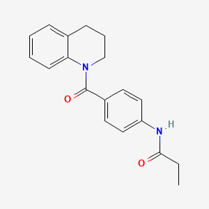 molecular formula C19H20N2O2 B4387258 N-[4-(3,4-dihydro-1(2H)-quinolinylcarbonyl)phenyl]propanamide 