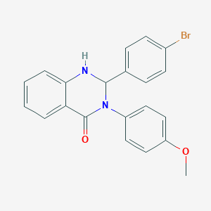 molecular formula C21H17BrN2O2 B438726 2-(4-bromophenyl)-3-(4-methoxyphenyl)-2,3-dihydroquinazolin-4(1H)-one CAS No. 361186-78-9