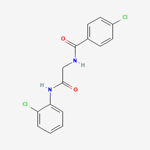 4-chloro-N-{2-[(2-chlorophenyl)amino]-2-oxoethyl}benzamide