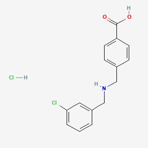 molecular formula C15H15Cl2NO2 B4387288 4-{[(3-chlorobenzyl)amino]methyl}benzoic acid hydrochloride 
