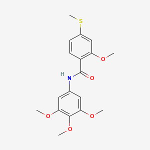 molecular formula C18H21NO5S B4387326 2-methoxy-4-(methylthio)-N-(3,4,5-trimethoxyphenyl)benzamide 