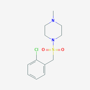 molecular formula C12H17ClN2O2S B4387331 1-[(2-chlorobenzyl)sulfonyl]-4-methylpiperazine 