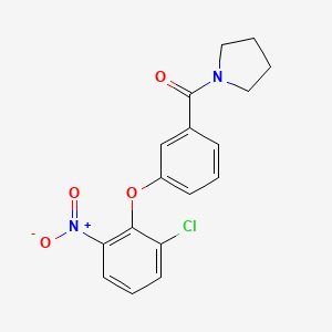 molecular formula C17H15ClN2O4 B4387341 1-[3-(2-chloro-6-nitrophenoxy)benzoyl]pyrrolidine 