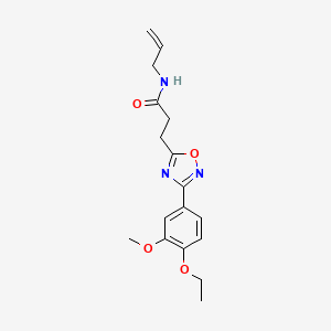 molecular formula C17H21N3O4 B4387367 N-allyl-3-[3-(4-ethoxy-3-methoxyphenyl)-1,2,4-oxadiazol-5-yl]propanamide 