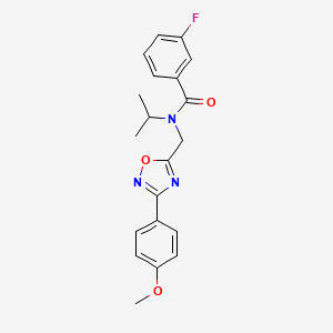 molecular formula C20H20FN3O3 B4387381 3-fluoro-N-isopropyl-N-{[3-(4-methoxyphenyl)-1,2,4-oxadiazol-5-yl]methyl}benzamide 