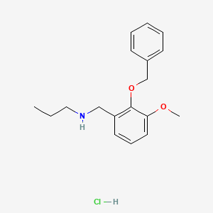 molecular formula C18H24ClNO2 B4387387 N-[2-(benzyloxy)-3-methoxybenzyl]-1-propanamine hydrochloride 
