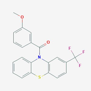 molecular formula C21H14F3NO2S B438739 10-(3-methoxybenzoyl)-2-(trifluoromethyl)-10H-phenothiazine CAS No. 331841-00-0
