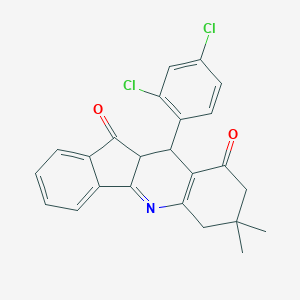 molecular formula C24H19Cl2NO2 B438740 10-(2,4-dichlorophenyl)-7,7-dimethyl-7,8,10,10a-tetrahydro-6H-indeno[1,2-b]quinoline-9,11-dione CAS No. 303037-47-0