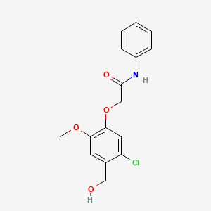 molecular formula C16H16ClNO4 B4387418 2-[5-chloro-4-(hydroxymethyl)-2-methoxyphenoxy]-N-phenylacetamide 
