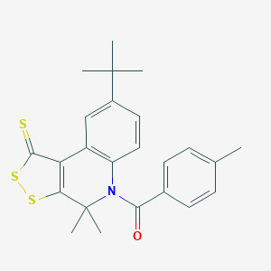 molecular formula C24H25NOS3 B438744 8-tert-butyl-4,4-dimethyl-5-(4-methylbenzoyl)-4,5-dihydro-1H-[1,2]dithiolo[3,4-c]quinoline-1-thione CAS No. 331841-18-0