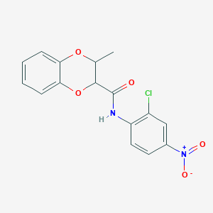 molecular formula C16H13ClN2O5 B4387463 N-(2-chloro-4-nitrophenyl)-3-methyl-2,3-dihydro-1,4-benzodioxine-2-carboxamide 