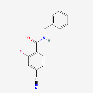 molecular formula C15H11FN2O B4387470 N-benzyl-4-cyano-2-fluorobenzamide 