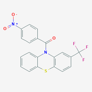 molecular formula C20H11F3N2O3S B438750 10-{4-nitrobenzoyl}-2-(trifluoromethyl)-10H-phenothiazine CAS No. 331840-97-2
