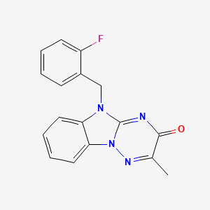 molecular formula C17H13FN4O B4387520 5-(2-fluorobenzyl)-2-methyl[1,2,4]triazino[2,3-a]benzimidazol-3(5H)-one 