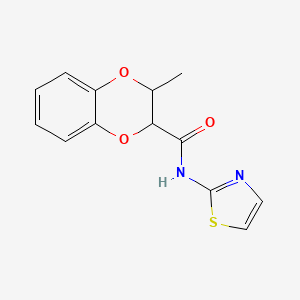 3-methyl-N-1,3-thiazol-2-yl-2,3-dihydro-1,4-benzodioxine-2-carboxamide