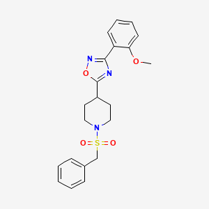 molecular formula C21H23N3O4S B4387530 1-(benzylsulfonyl)-4-[3-(2-methoxyphenyl)-1,2,4-oxadiazol-5-yl]piperidine 