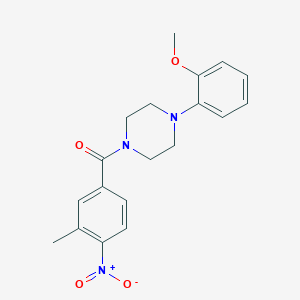 molecular formula C19H21N3O4 B438755 [4-(2-Methoxy-phenyl)-piperazin-1-yl]-(3-methyl-4-nitro-phenyl)-methanone CAS No. 303132-92-5