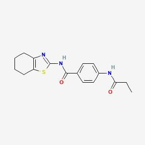 4-(propionylamino)-N-(4,5,6,7-tetrahydro-1,3-benzothiazol-2-yl)benzamide