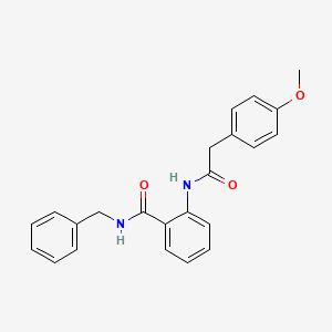 molecular formula C23H22N2O3 B4387580 N-benzyl-2-{[(4-methoxyphenyl)acetyl]amino}benzamide 