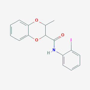 molecular formula C16H14INO3 B4387584 N-(2-iodophenyl)-3-methyl-2,3-dihydro-1,4-benzodioxine-2-carboxamide 