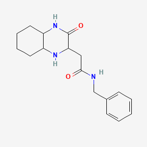 molecular formula C17H23N3O2 B4387589 N-benzyl-2-(3-oxodecahydro-2-quinoxalinyl)acetamide 