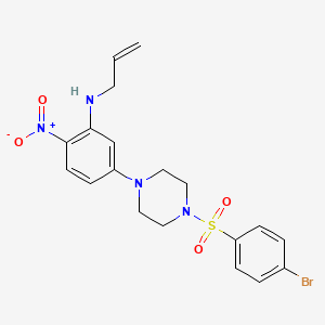 molecular formula C19H21BrN4O4S B4387597 N-allyl-5-{4-[(4-bromophenyl)sulfonyl]-1-piperazinyl}-2-nitroaniline 