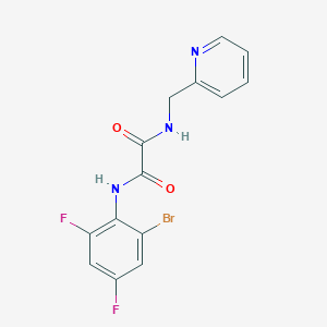 molecular formula C14H10BrF2N3O2 B4387621 N-(2-bromo-4,6-difluorophenyl)-N'-(2-pyridinylmethyl)ethanediamide 
