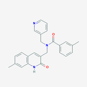 N-[(2-hydroxy-7-methyl-3-quinolinyl)methyl]-3-methyl-N-(3-pyridinylmethyl)benzamide