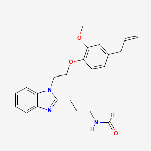 molecular formula C23H27N3O3 B4387648 (3-{1-[2-(4-allyl-2-methoxyphenoxy)ethyl]-1H-benzimidazol-2-yl}propyl)formamide 