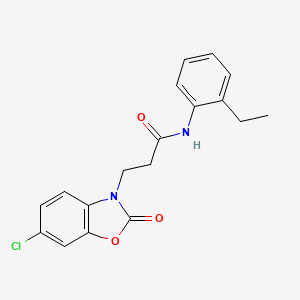 3-(6-chloro-2-oxo-1,3-benzoxazol-3(2H)-yl)-N-(2-ethylphenyl)propanamide