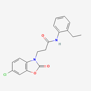 molecular formula C18H17ClN2O3 B4387649 3-(6-chloro-2-oxo-1,3-benzoxazol-3(2H)-yl)-N-(2-ethylphenyl)propanamide 