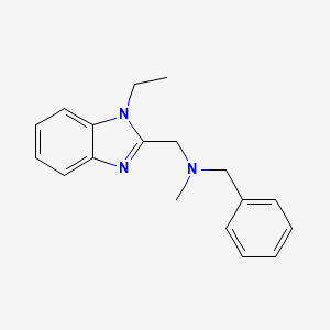 molecular formula C18H21N3 B4387663 N-benzyl-1-(1-ethyl-1H-benzimidazol-2-yl)-N-methylmethanamine 