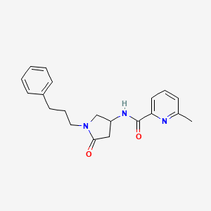 molecular formula C20H23N3O2 B4387672 6-methyl-N-[5-oxo-1-(3-phenylpropyl)-3-pyrrolidinyl]-2-pyridinecarboxamide 