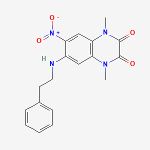 1,4-dimethyl-6-nitro-7-[(2-phenylethyl)amino]-1,4-dihydro-2,3-quinoxalinedione