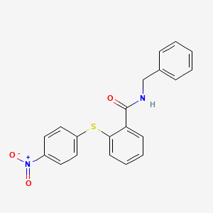 molecular formula C20H16N2O3S B4387696 N-benzyl-2-[(4-nitrophenyl)thio]benzamide 