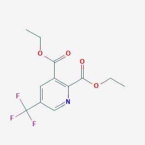 molecular formula C12H12F3NO4 B043877 5-(三氟甲基)吡啶-2,3-二甲酸二乙酯 CAS No. 120083-60-5