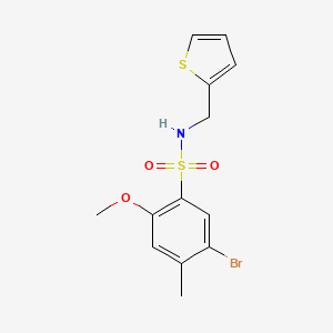 5-bromo-2-methoxy-4-methyl-N-(2-thienylmethyl)benzenesulfonamide