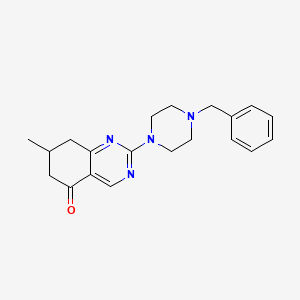 2-(4-benzyl-1-piperazinyl)-7-methyl-7,8-dihydro-5(6H)-quinazolinone